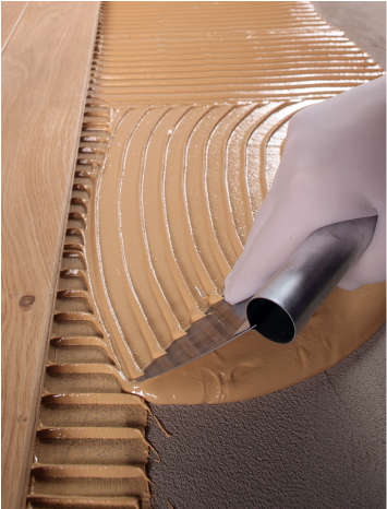 Jednosložkové lepidlo na dřevěné podlahy.